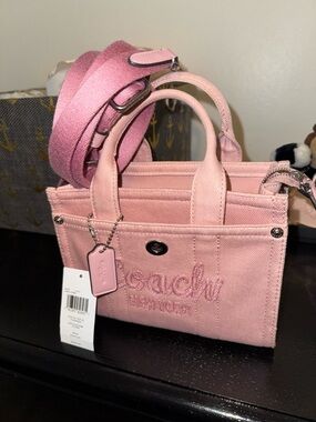 Coach Pink Mini Tote with Detachable Strap